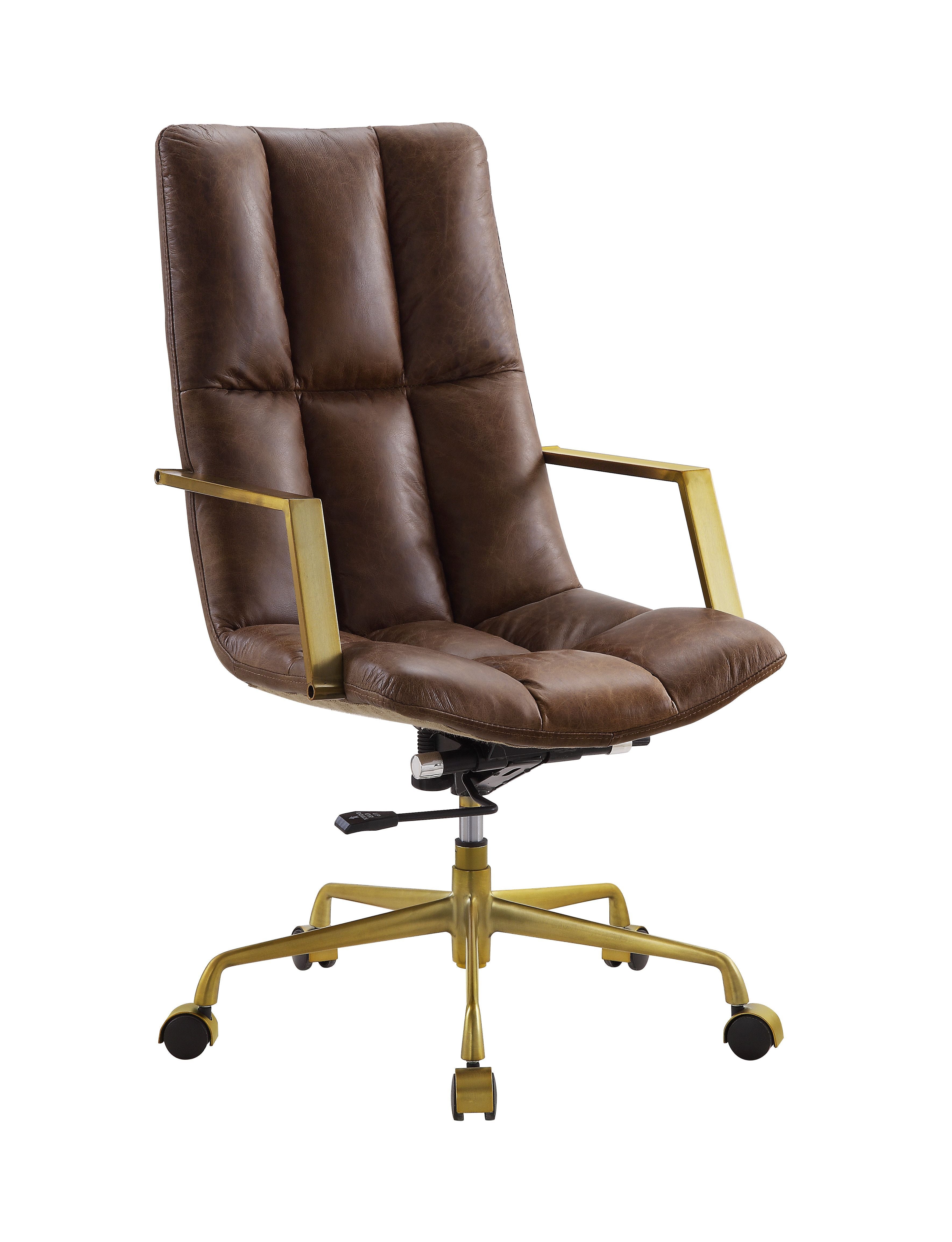 ACME Rolento - Executive Office Chair - Espresso Top Grain Leather | Meri Furniture