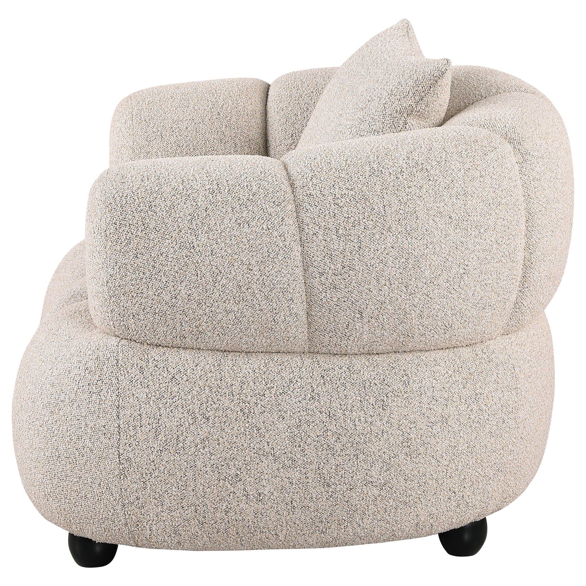 Whitney Contemporary Channel Tufted Boucle Upholstered Accent Chair
