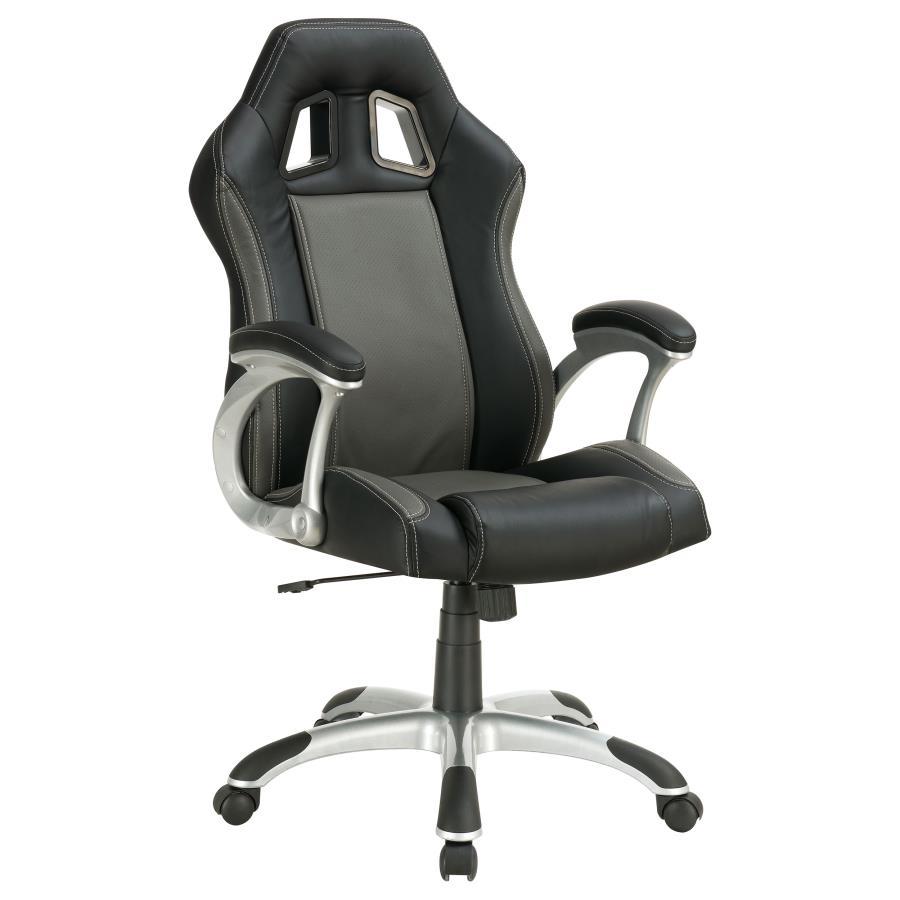Coaster Fine Furniture Roger - Upholstered Adjustable Home Office Desk Chair - Black | Meri Furniture