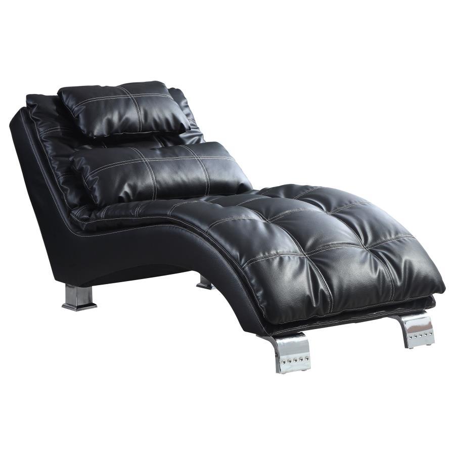 Coaster Fine Furniture Dilleston - Faux Leather Upholstered Tufted Chaise | Meri Furniture