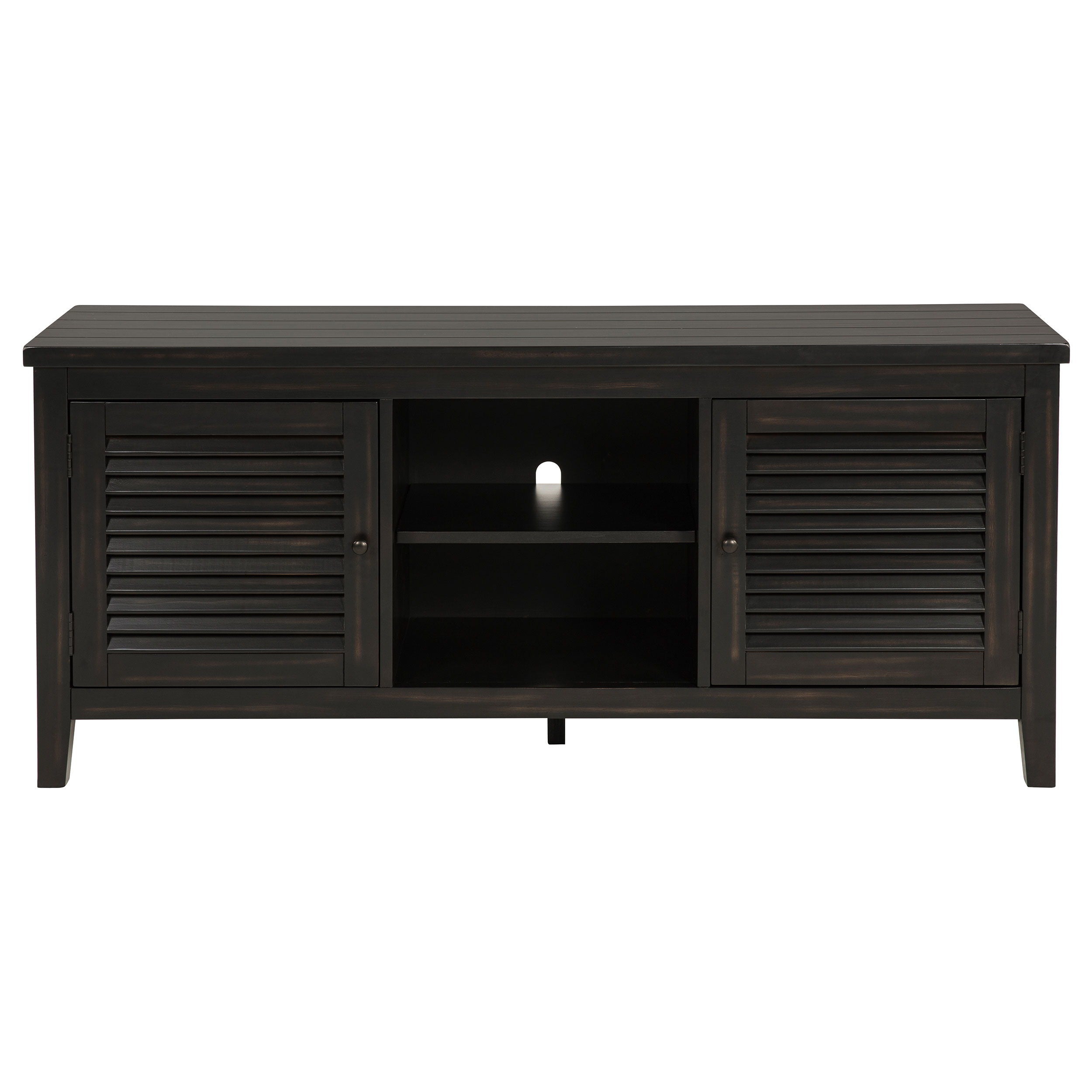 Coaster Fine Furniture Concord - 2-Door 60" TV Stand Console - Distressed Java | Meri Furniture
