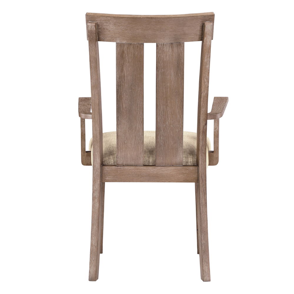 Nathaniel - Arm Chair Set of 2) - Fabric & Maple