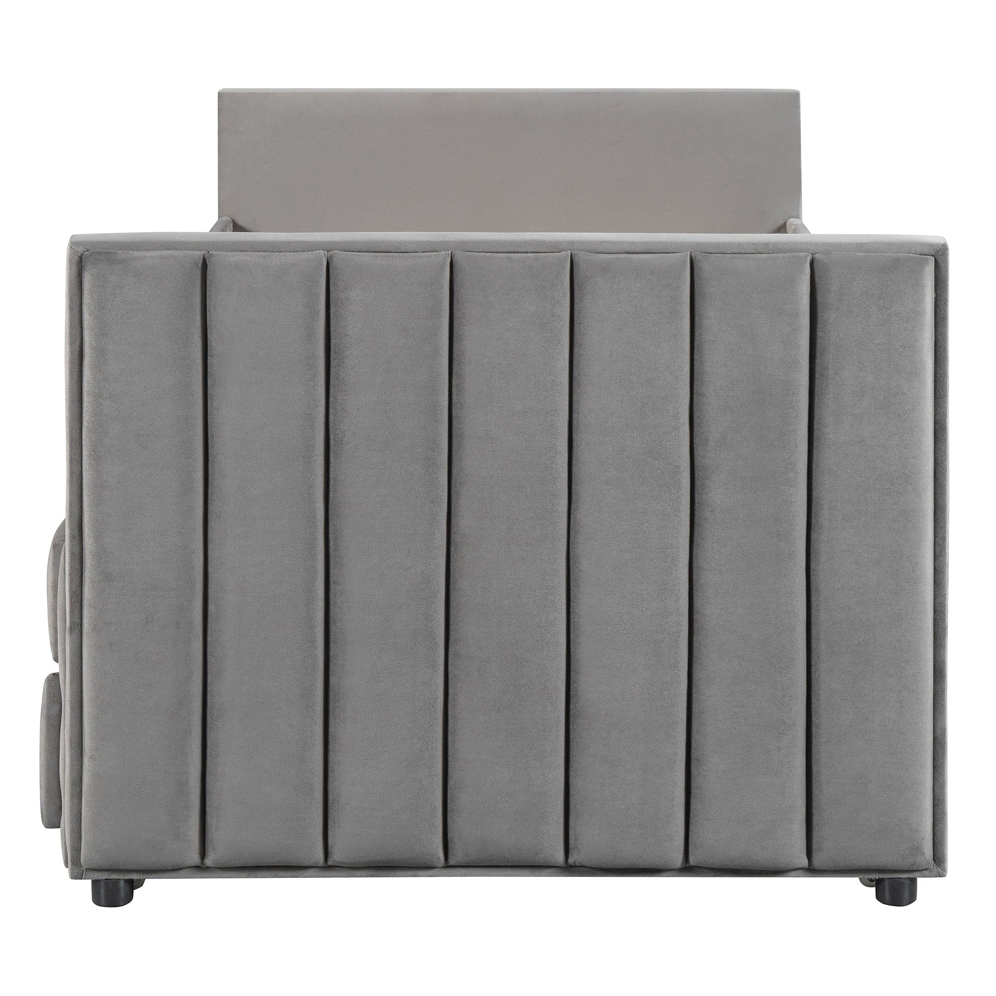 Upholstered Daybed With Trundle And Drawers