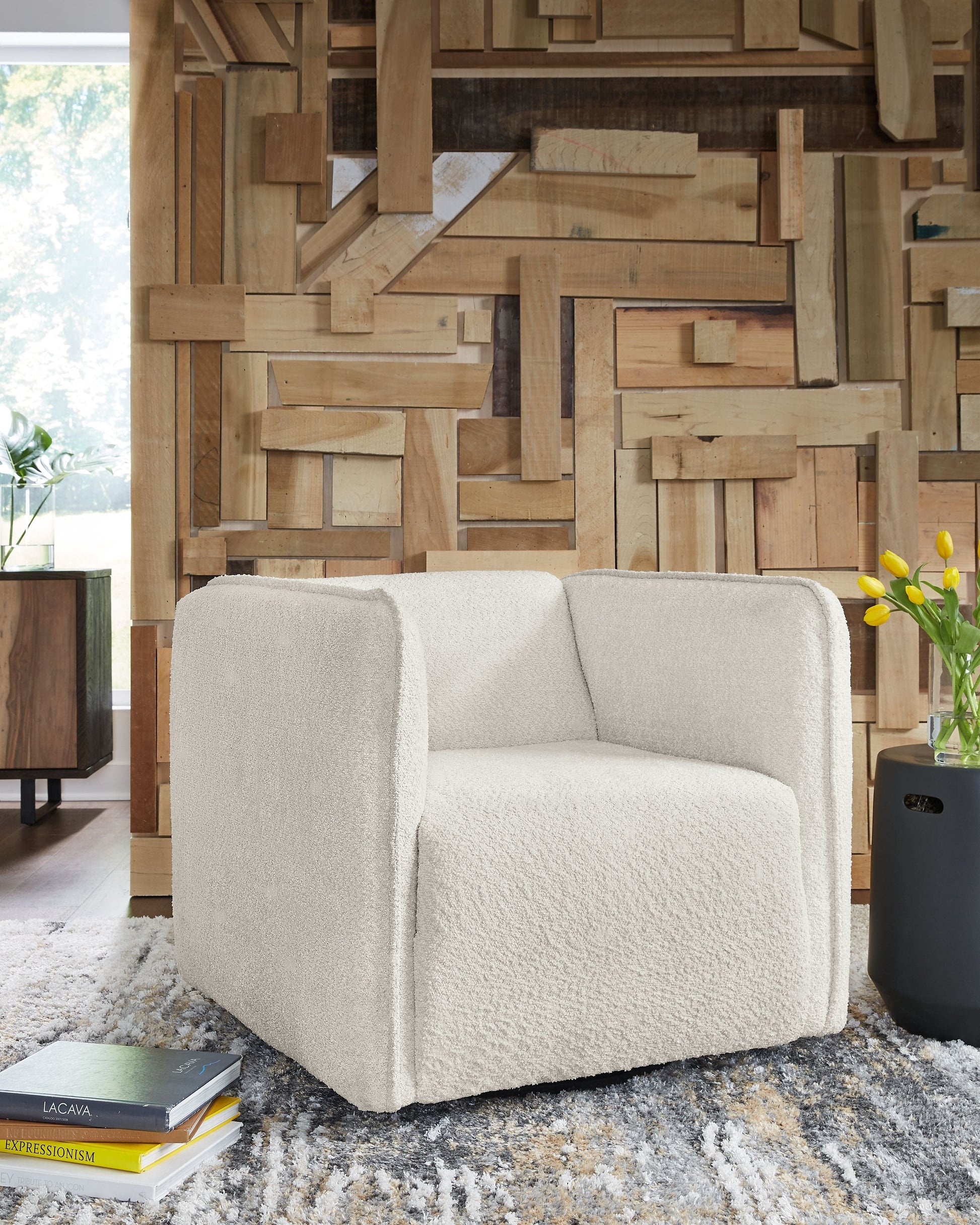 Signature Design by Ashley® Lonoke - Gray - Swivel Accent Chair | Meri Furniture
