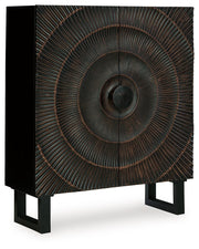 Signature Design by Ashley® Fosterman - Distressed Black - Accent Cabinet | Meri Furniture