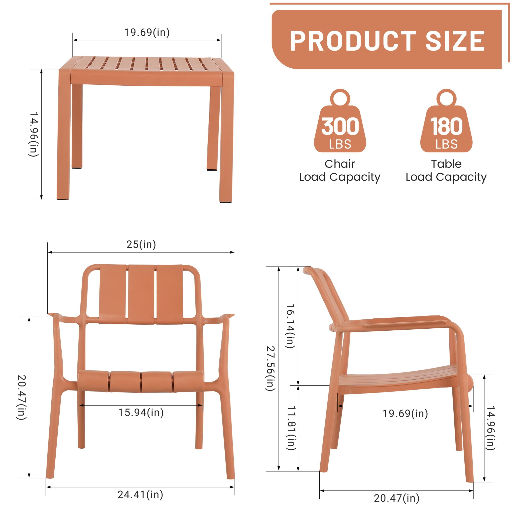 3 Piece Indoor / Outdoor Leisure Table And Chair Set
