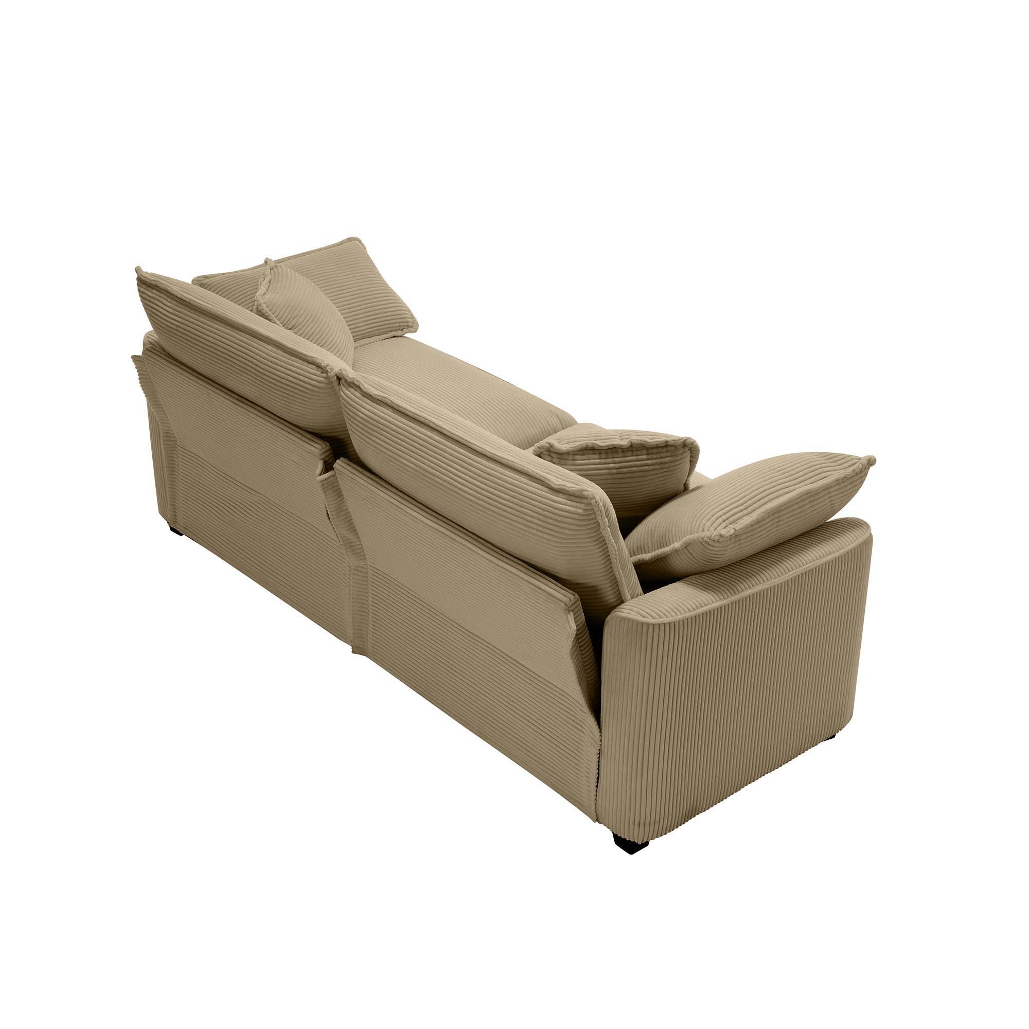 Elegant Corduroy Oversized Sectional Sofa Set With Deep Seats And Flexible Layout