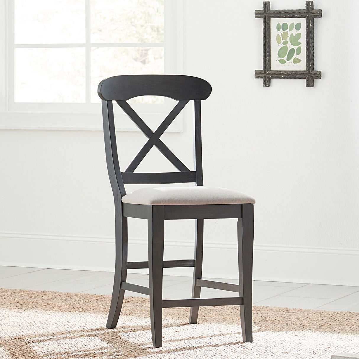 Ocean Isle - Upholstered X Back Counter Chair