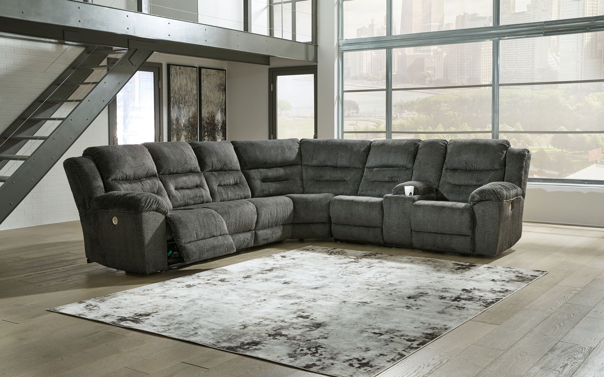 Signature Design by Ashley® Nettington - Power Reclining Sectional | Meri Furniture