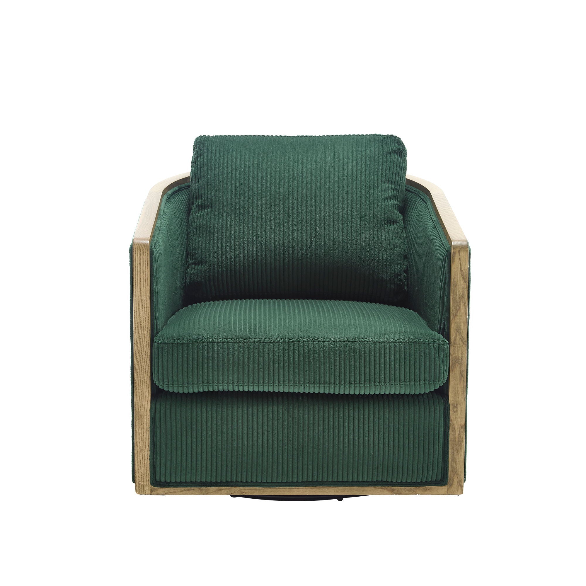 Corduroy Barrel Chair, 360 Degree Swivel