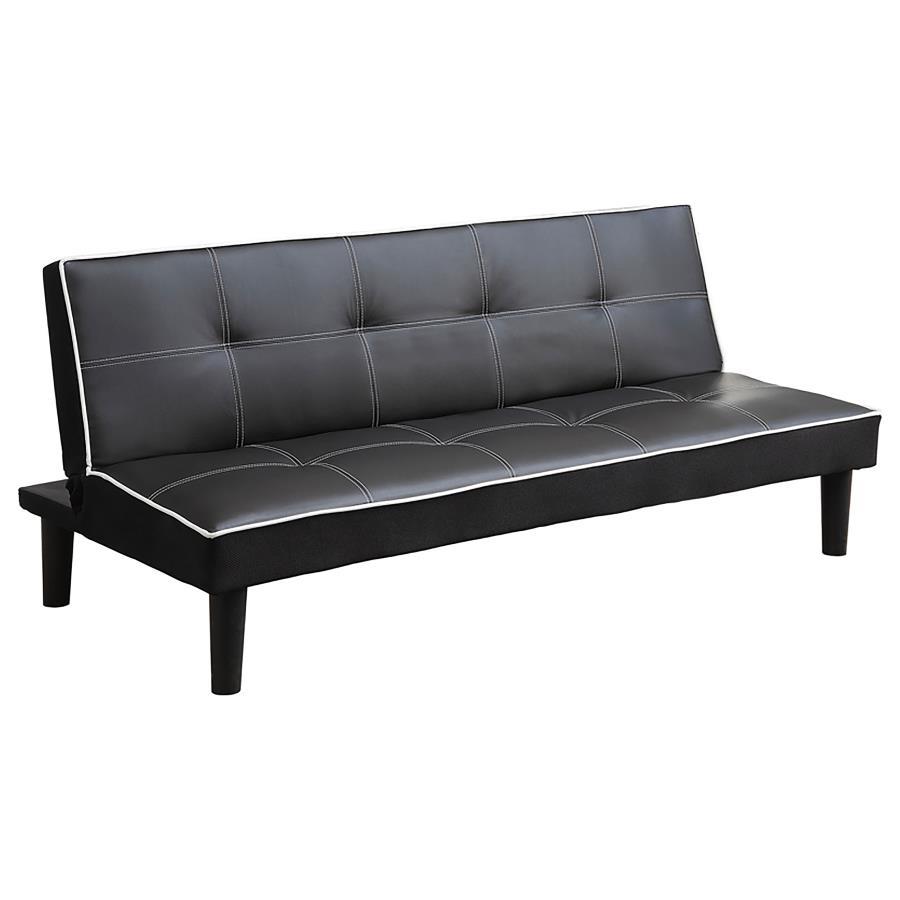 Coaster Fine Furniture Katrina - Upholstered Tufted Convertible Sofa Bed - Black | Meri Furniture