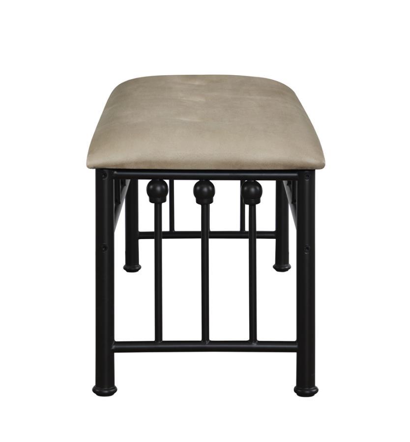 Coaster Fine Furniture Livingston - Microfiber Upholstered Bench - Brown And Bronze | Meri Furniture