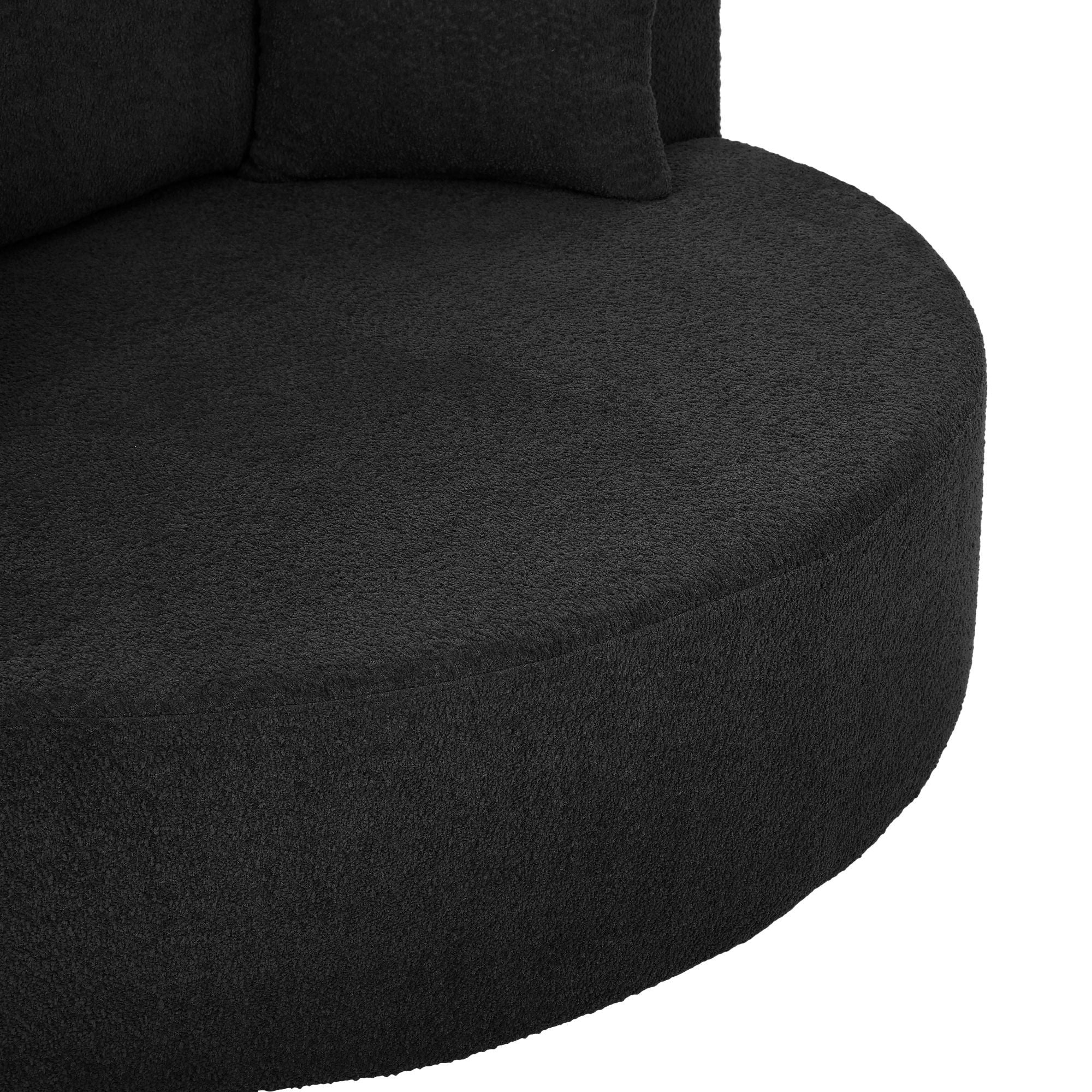 360° Swivel Chair Accent Barrel Chair With Removable Pillows