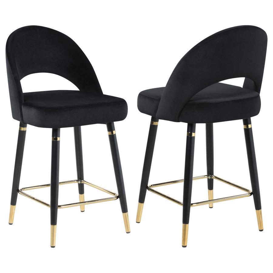 Coaster Fine Furniture Lindsey - Velvet Upholstered Counter Chair (Set of 2) | Meri Furniture