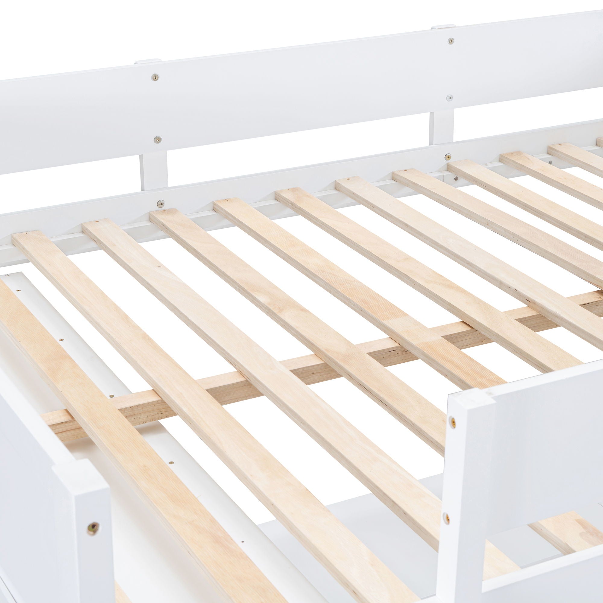 Modern Loft Bed With Desk And Shelves