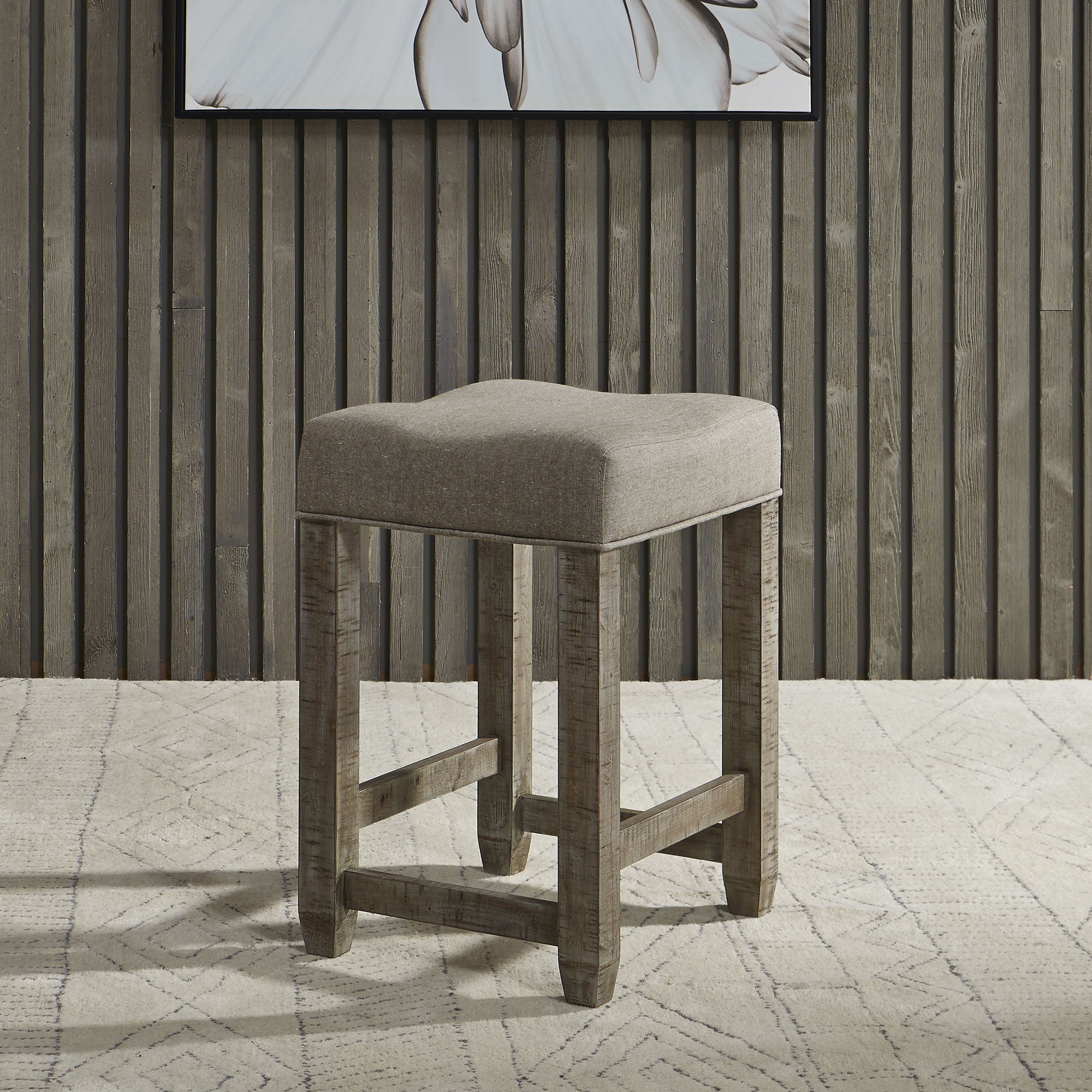 Liberty Furniture Parkland Falls - Upholstered Console Stool - Light Brown | Meri Furniture