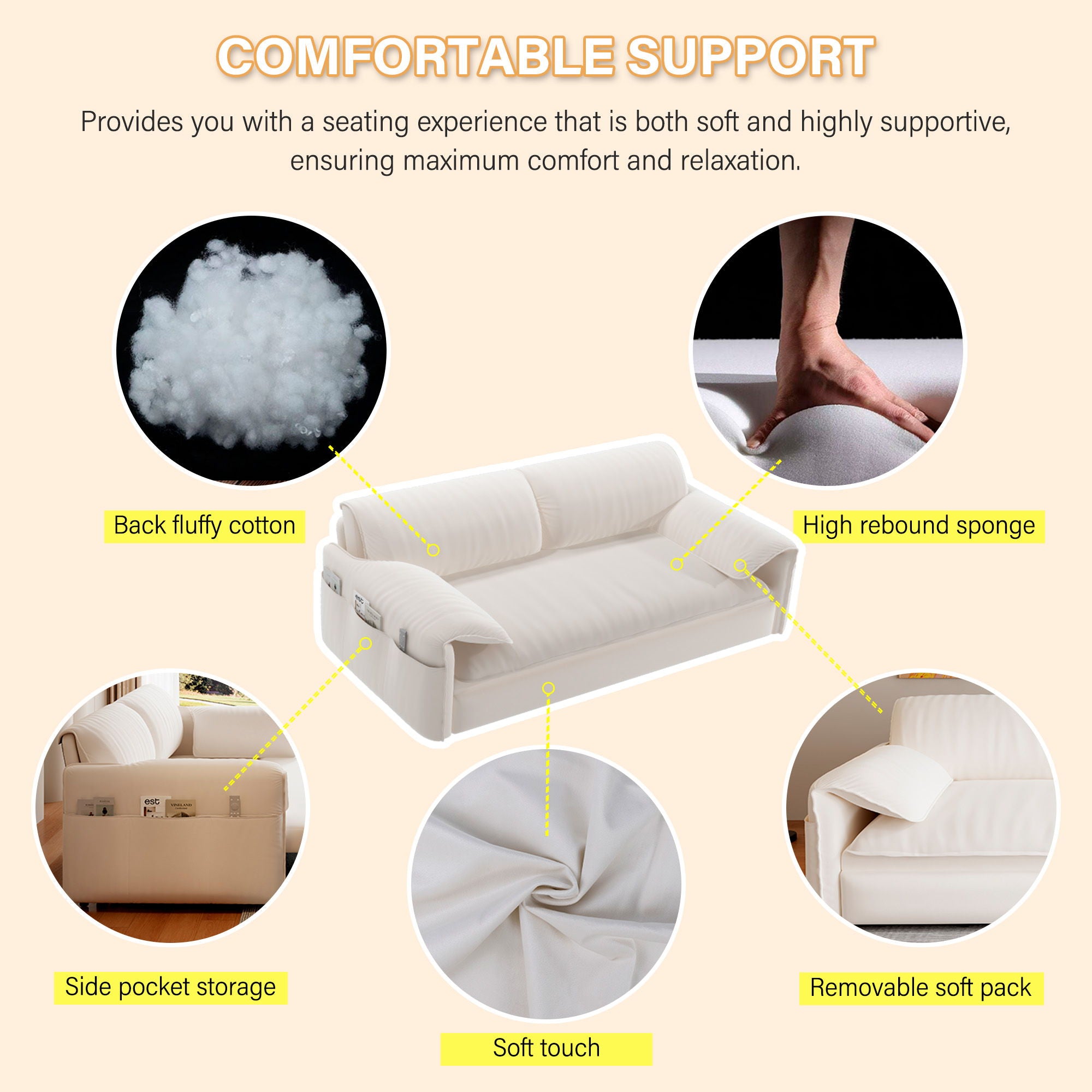 Queen Pull Out Sofa Bed, 3 In 1 Convertible Sleeper Sofa With Side Storage