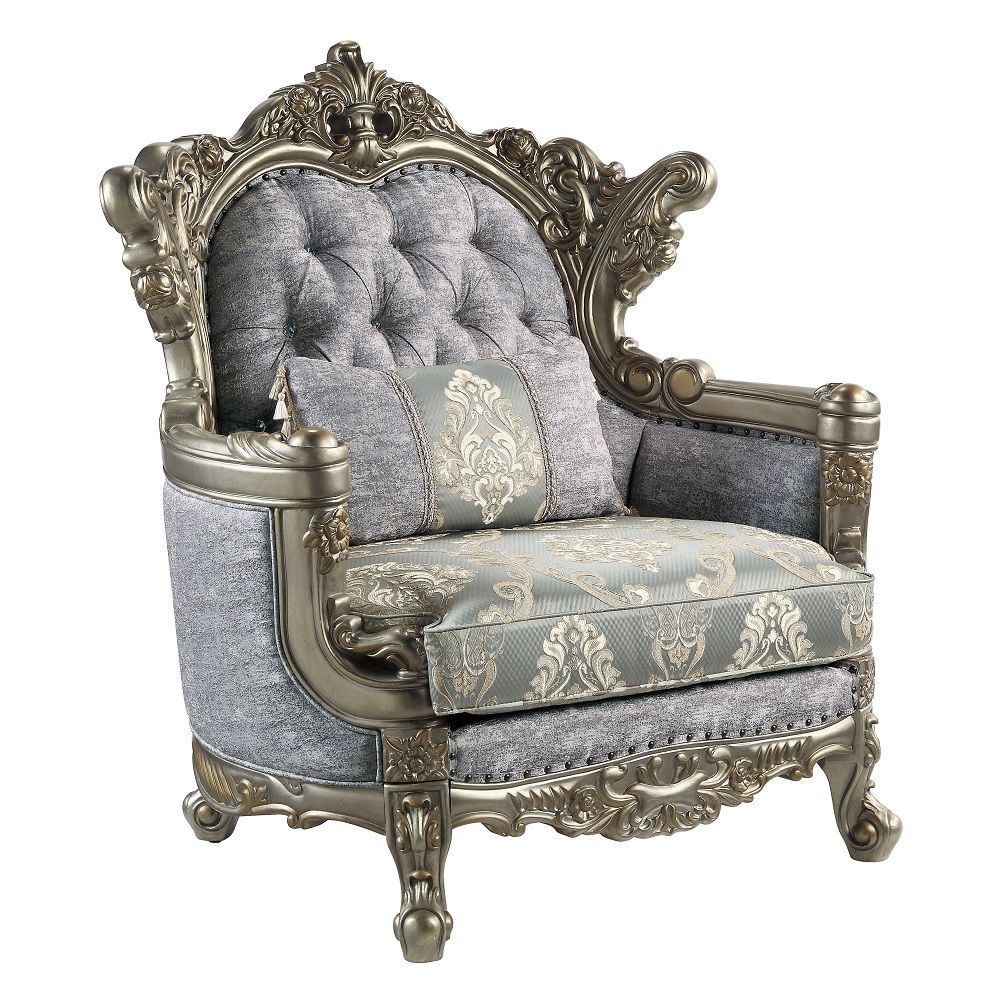 ACME Miliani - Chair With Pillow - Antique Bronze | Meri Furniture