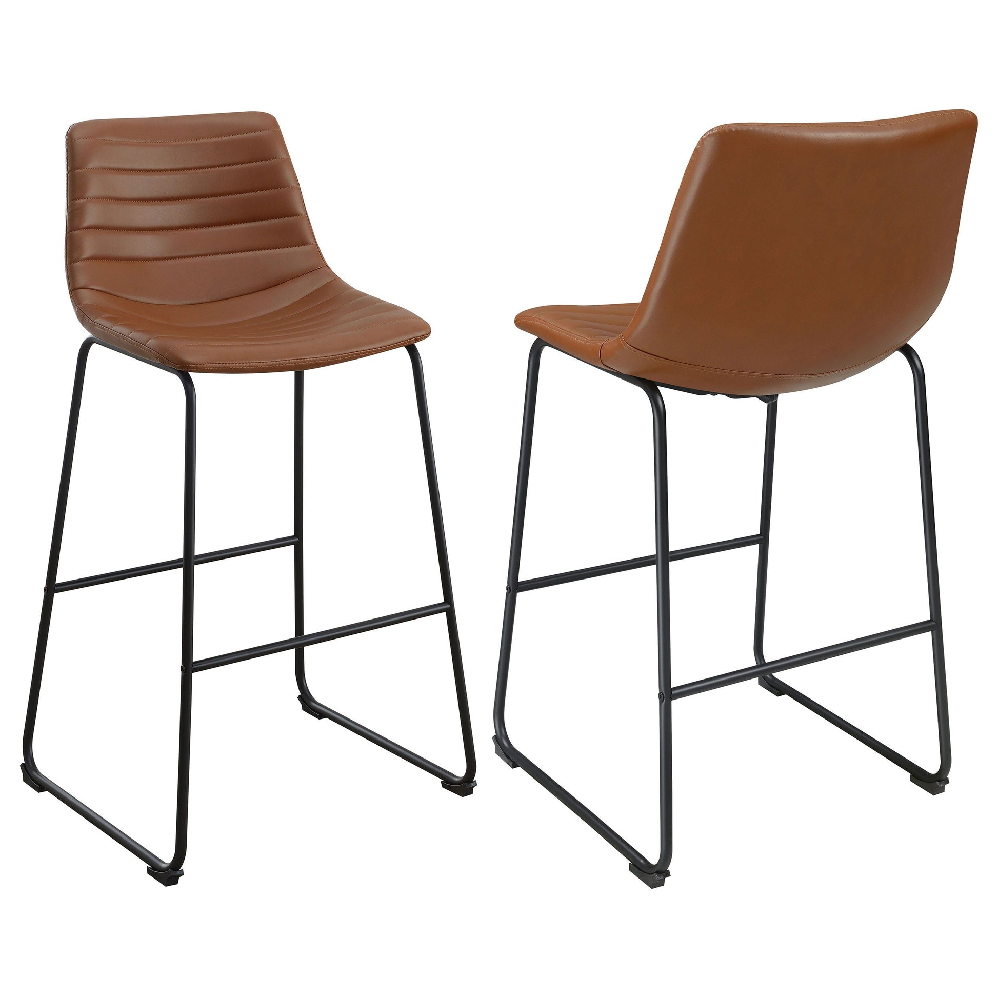 Coaster Fine Furniture Zuni - Faux Leather Upholstered Bar Chair (Set of 2) | Meri Furniture