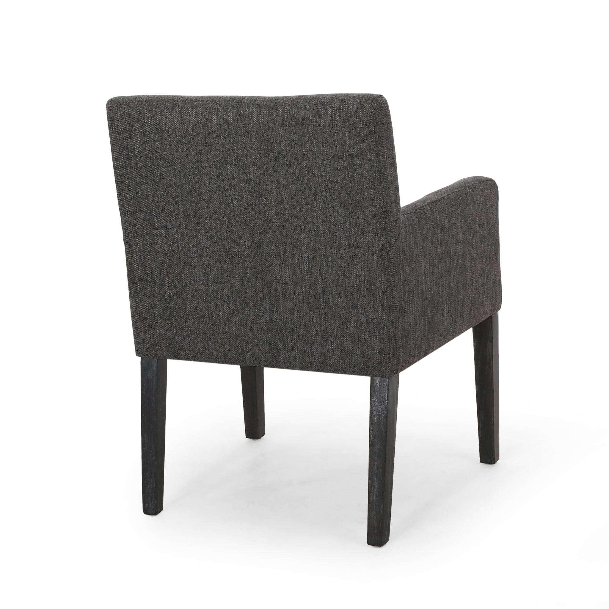 Contemporary Armchair With Track Arms - Charcoal