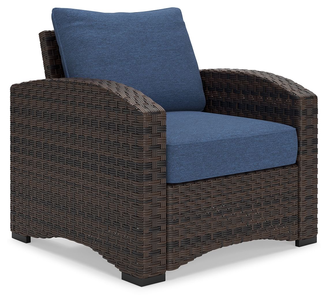Signature Design by Ashley® Windglow - Blue / Brown - Lounge Chair With Cushion | Meri Furniture