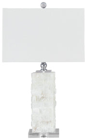 Malise - Alabaster Table Lamp  - White