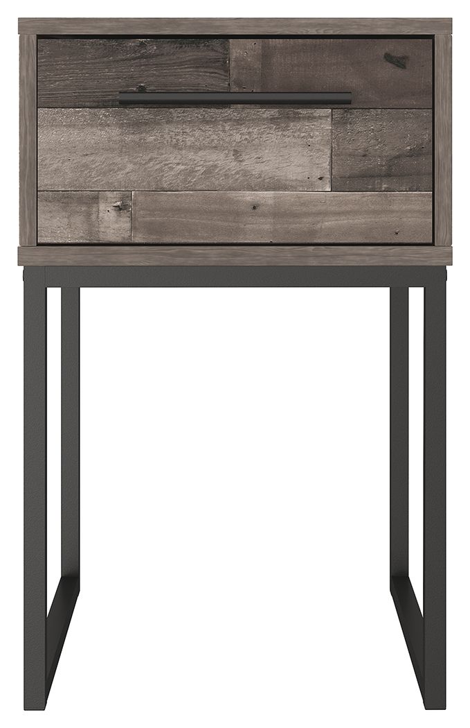 Signature Design by Ashley® Neilsville - Black / Gray - One Drawer Night Stand | Meri Furniture
