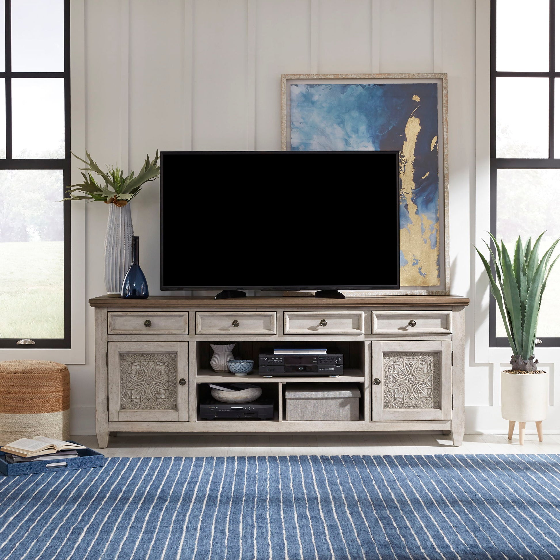 Liberty Furniture Heartland - Tile TV Console | Meri Furniture