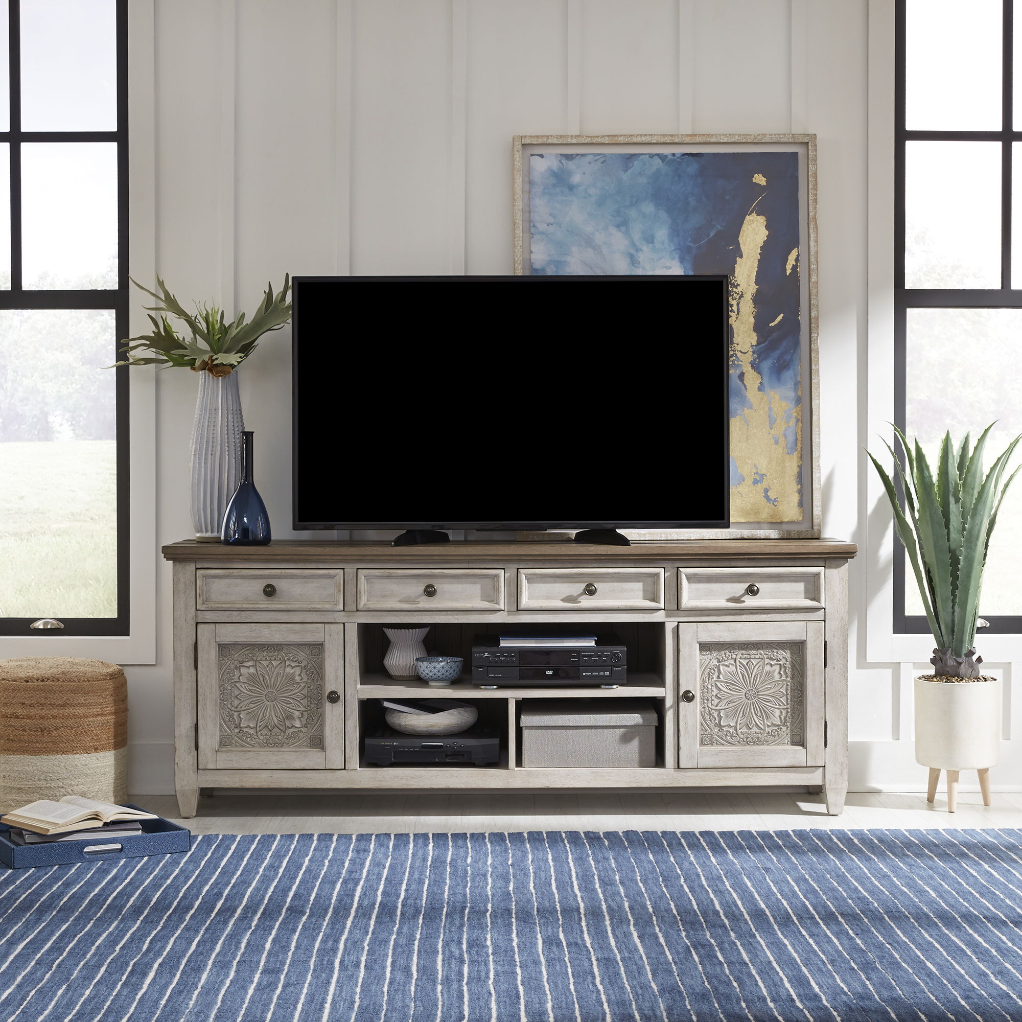 Liberty Furniture Heartland - Tile TV Console | Meri Furniture
