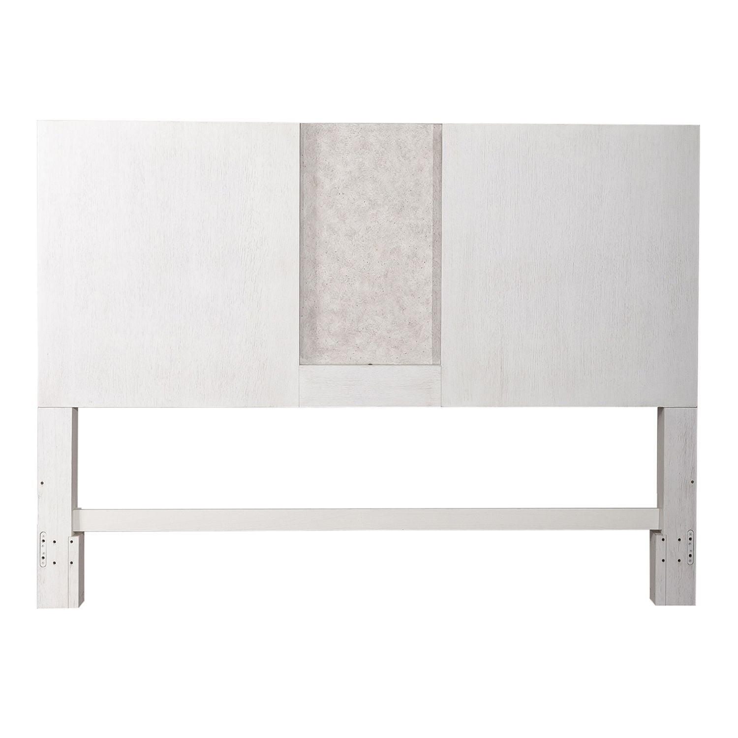 Mirage - King Travertine Panel Headboard - Wirebrushed White