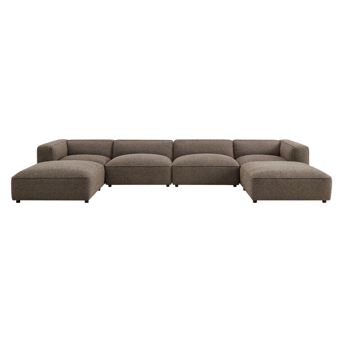 Auren 6 Piece Lattice Bouclé Upholstered Modular Sectional by Modway