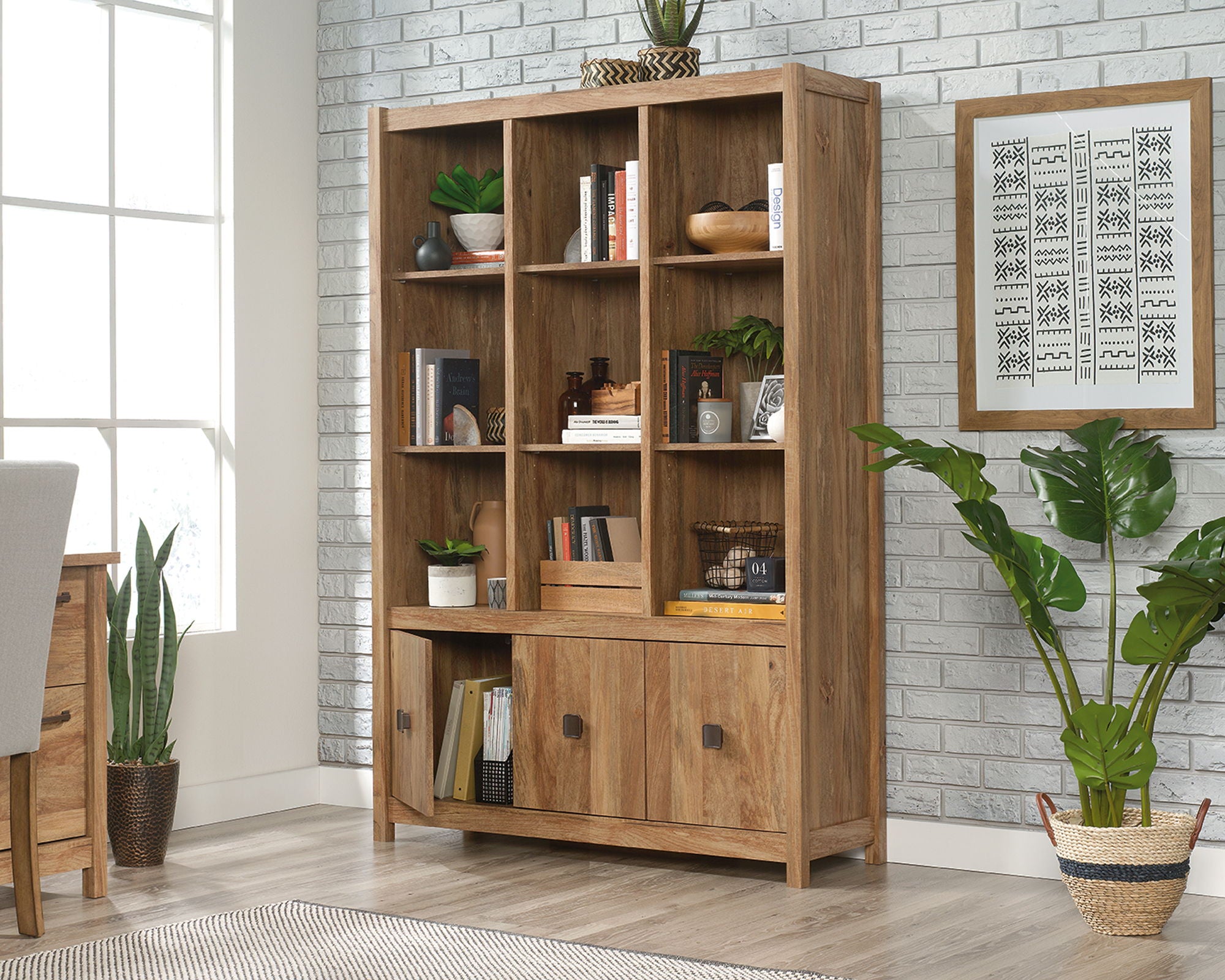 Cannery Bridge Storage Wall in Sindoori Mango