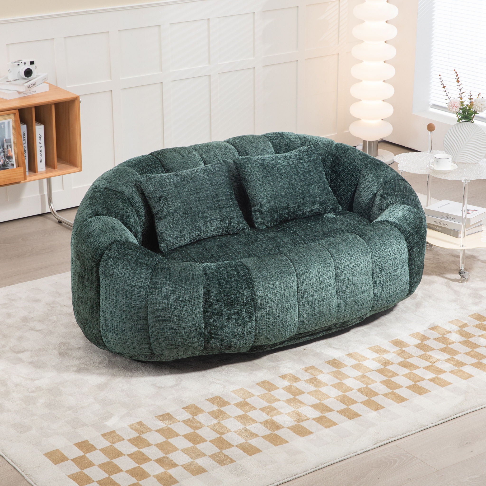 Bean Bag Lazy Sofa, Durable Comfort Lounger High Back Bean Bag Chair Couch