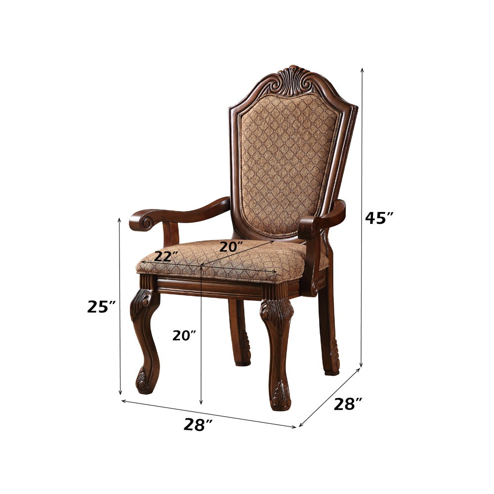 Chateau De Ville - Fabric Arm Chair Set of 2) - Cherry