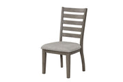 Casual Side Dining Chair With Ladder Back (Set of 2) - Gray