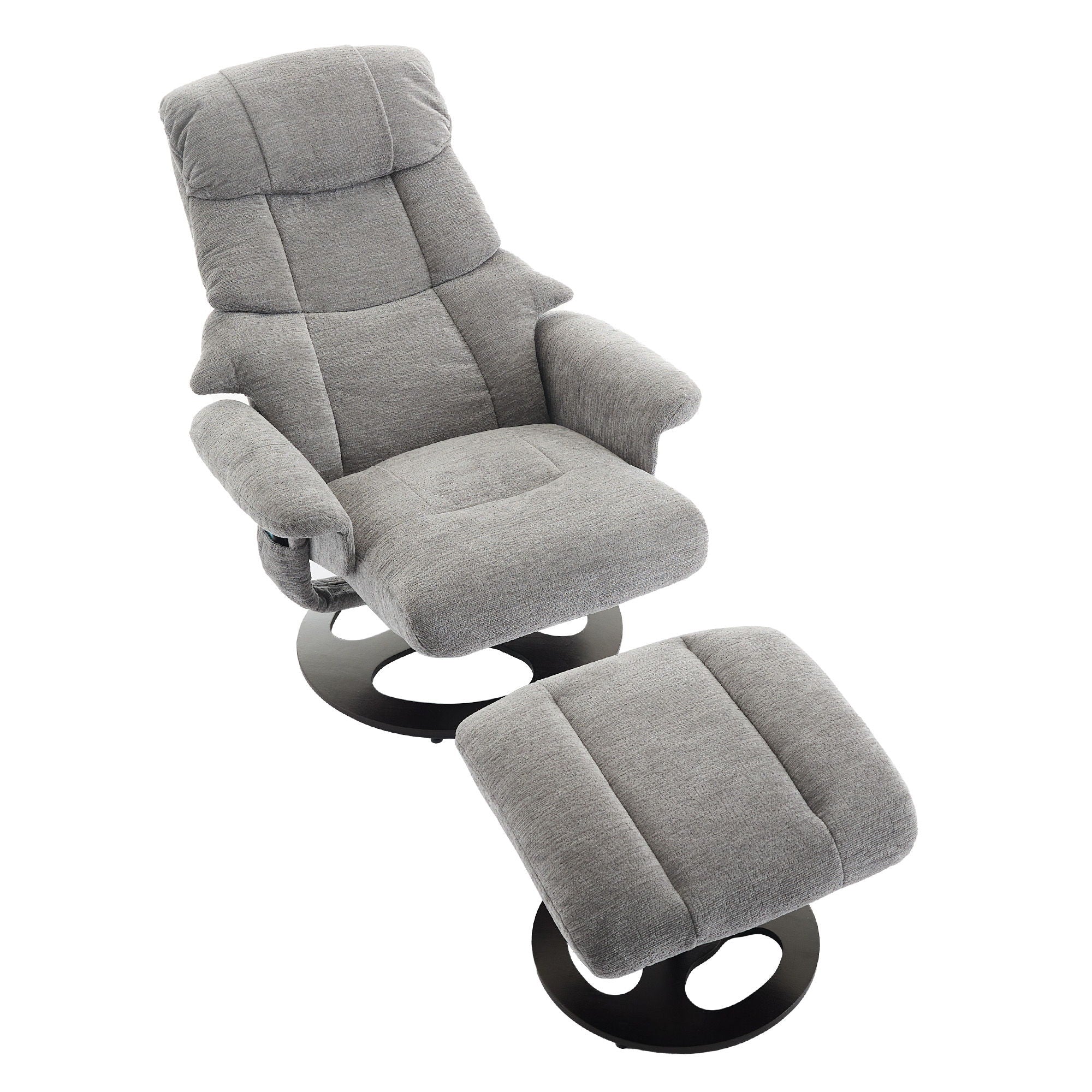Ergonomic Recliner Chair With Ottoman, Modern 360° Swivel With Footstool