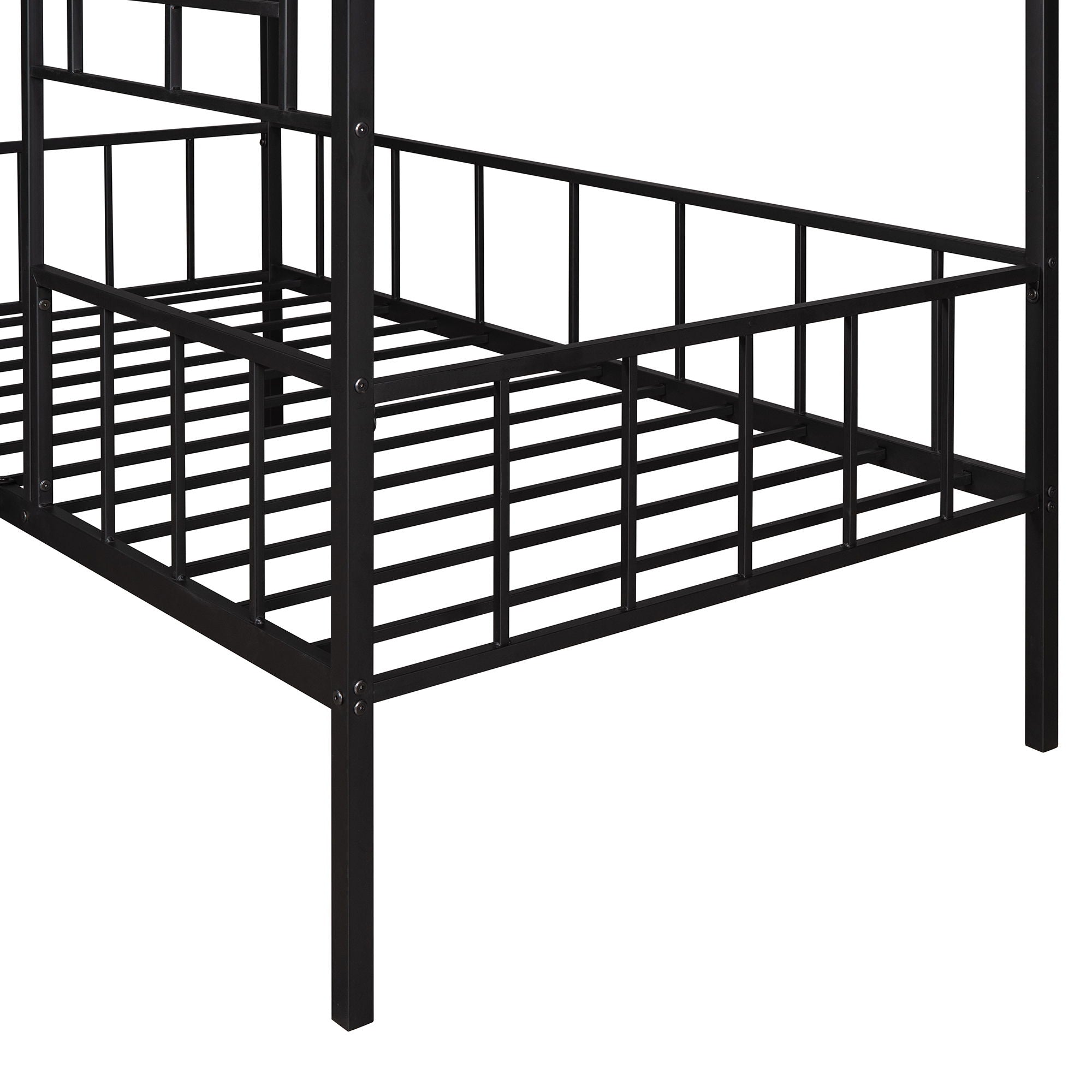 House Bed Frame With Slatted Support, No Box Spring Needed