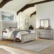 Liberty Furniture Heartland - Farmhouse - Panel Bed, Dresser & Mirror Set | Meri Furniture
