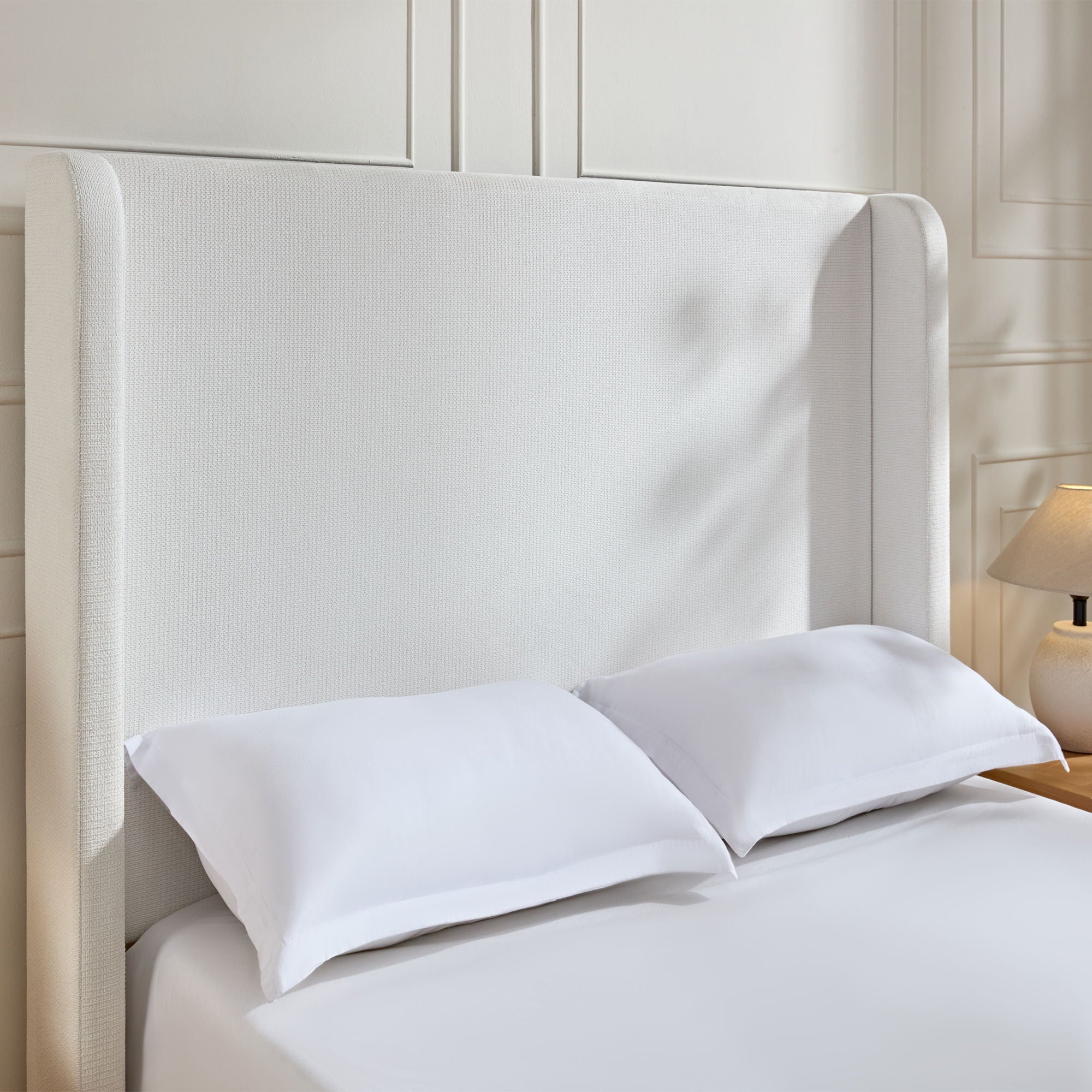 Harper - Tall Headboard Upholstered Bed / High Headboard / Elegant Simplicity / No Box Spring Needed