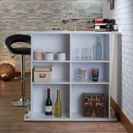 ACME Kite - Bar Table - White High Gloss | Meri Furniture