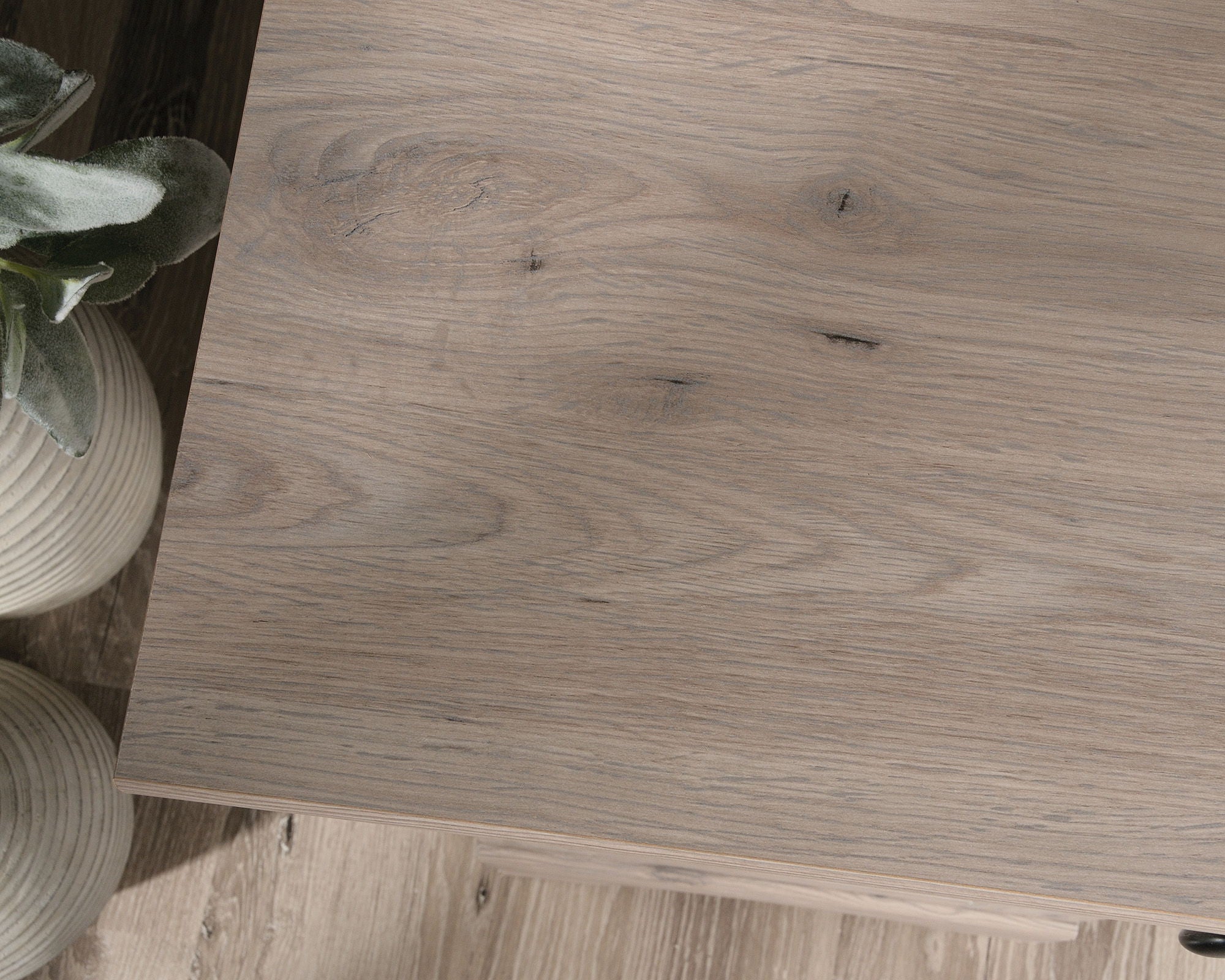 Wood Home Office Desk in Laurel Oak