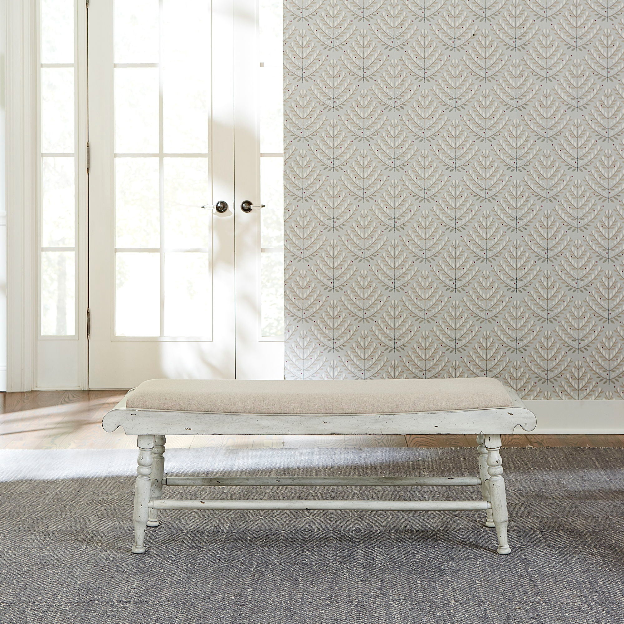 Liberty Furniture Whitney - Bench - White | Meri Furniture