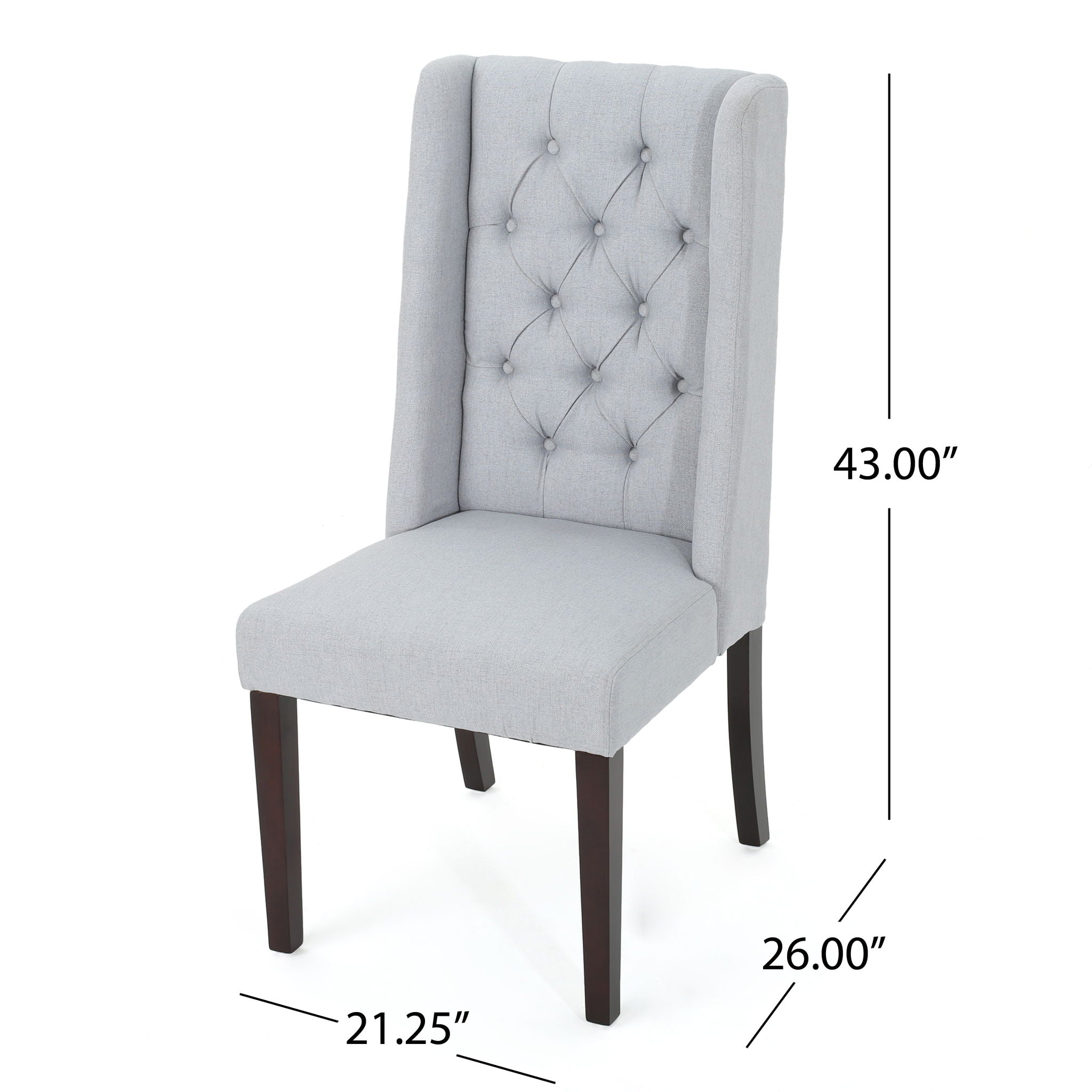 Sophisticated Tufted Dining Chair With High Back Design
