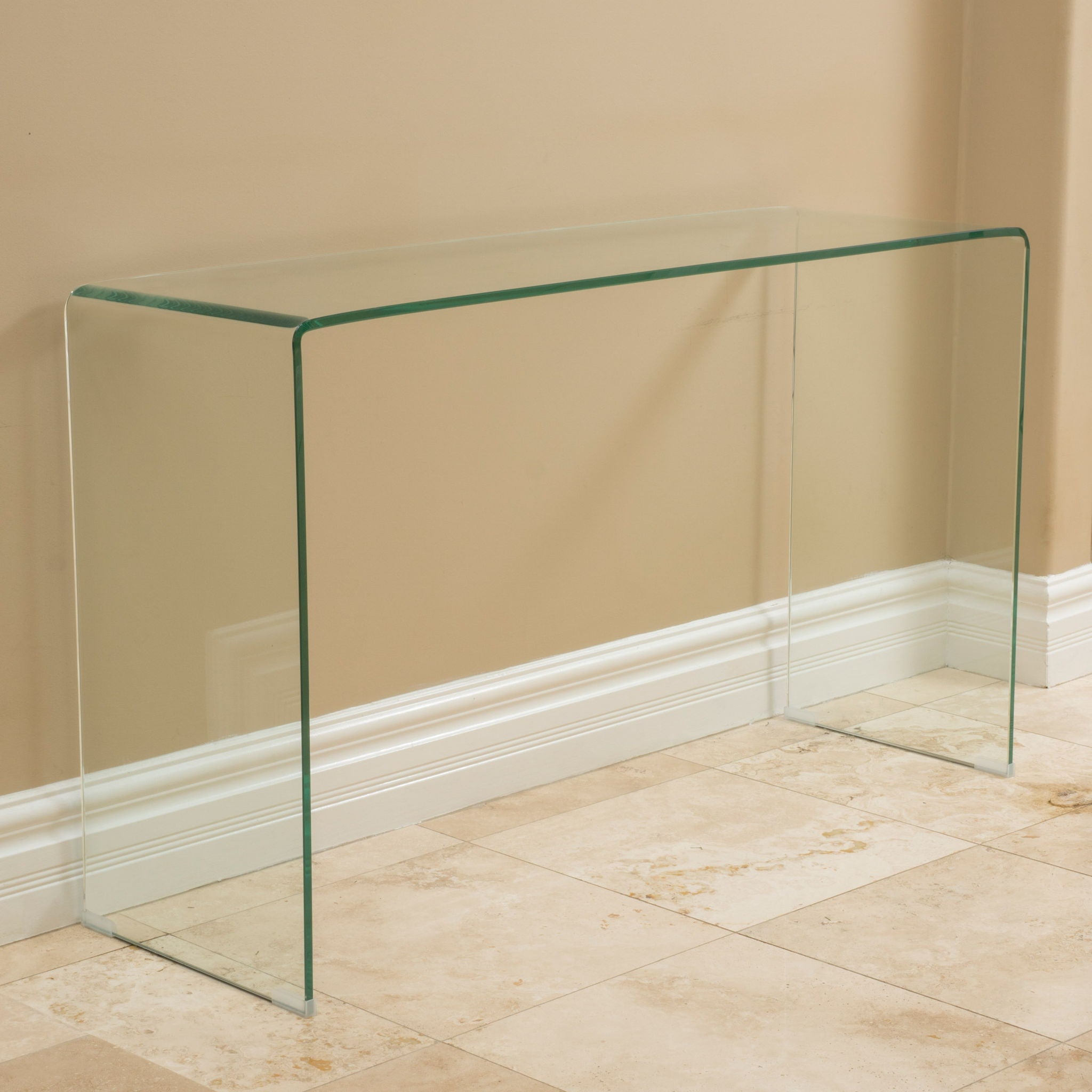 Cadyn - Tempered Glass Console Table Sleek Design - Clear