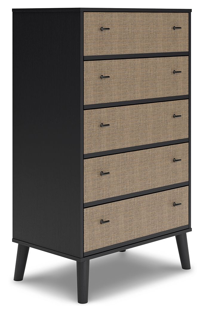 Signature Design by Ashley® Charlang - Black / Gray - Five Drawer Chest | Meri Furniture