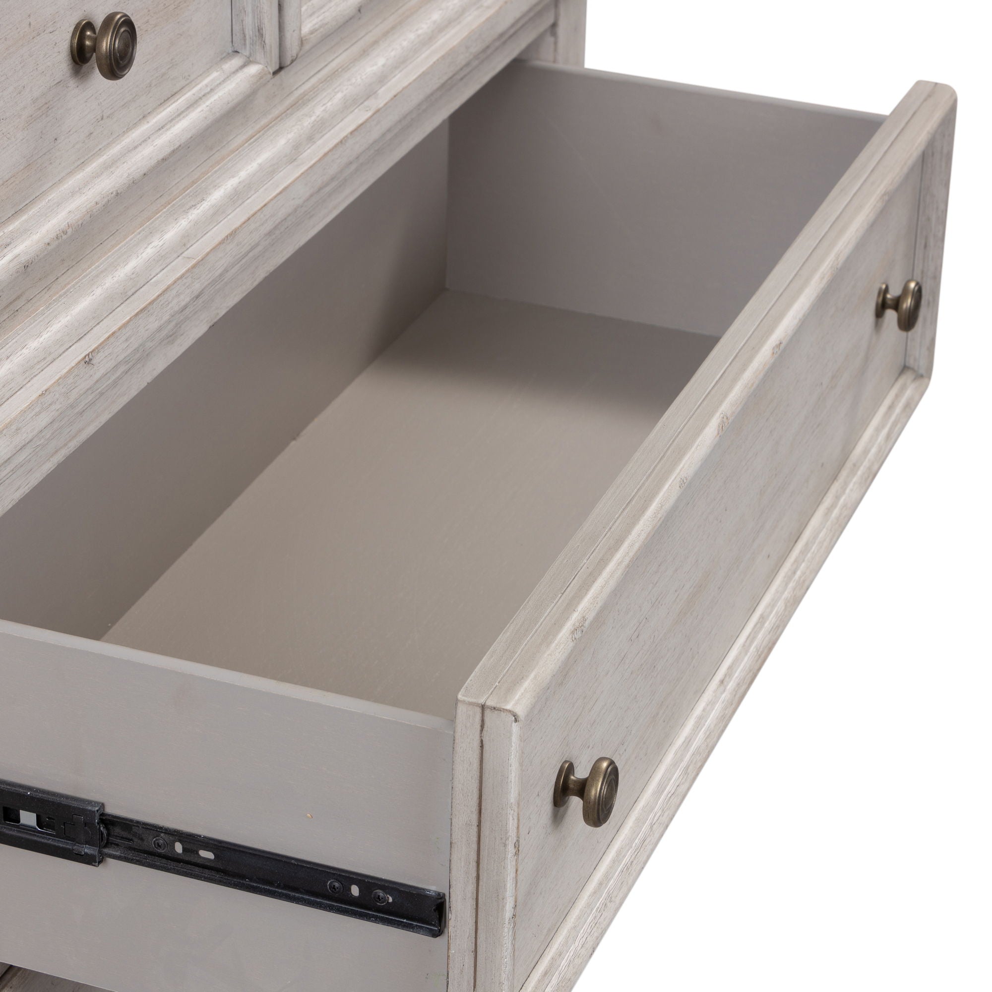 Heartland - 5 Drawer Chest - Antique White / Tobacco Tops