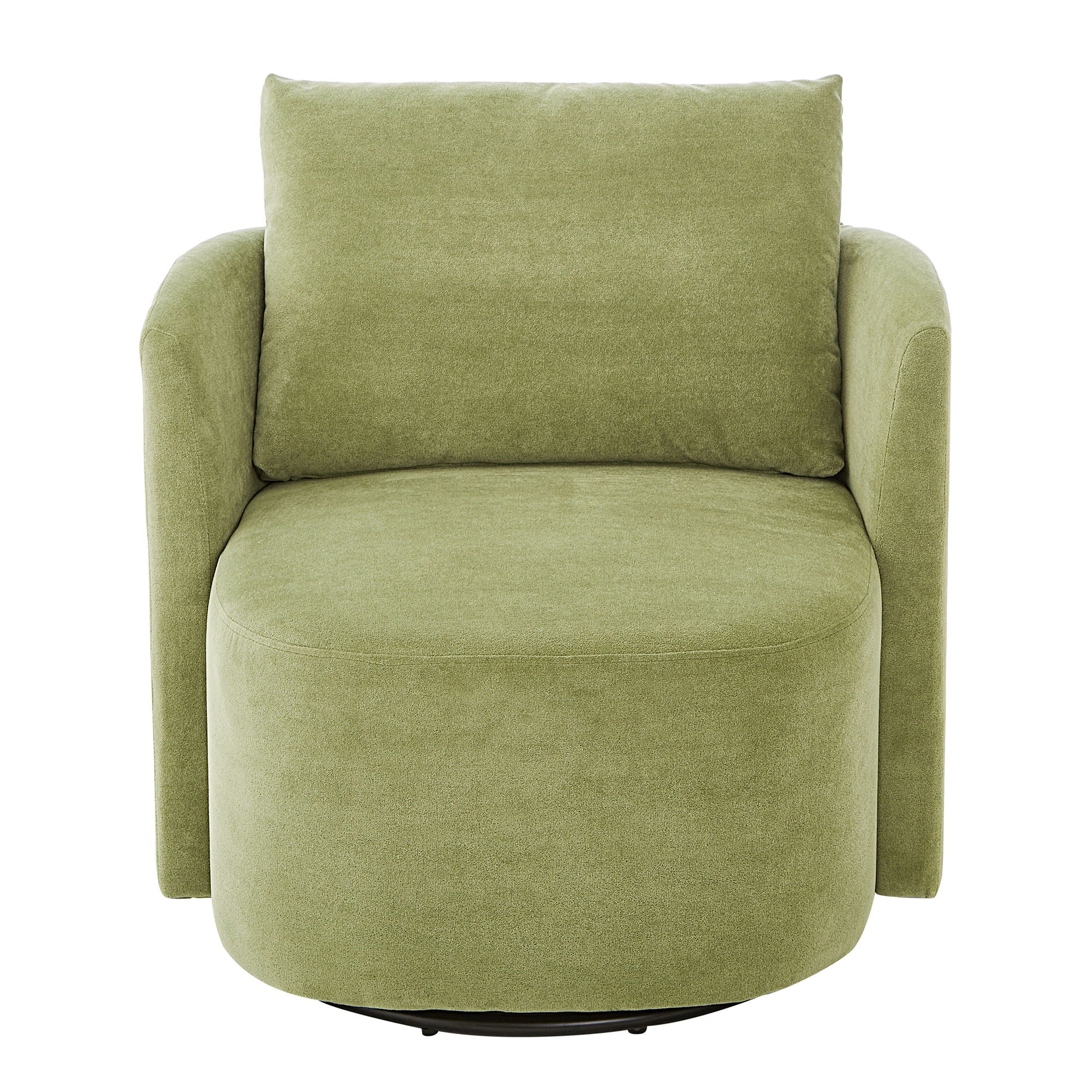 360° Modern Swivel Chair With Upholstered Curved Design