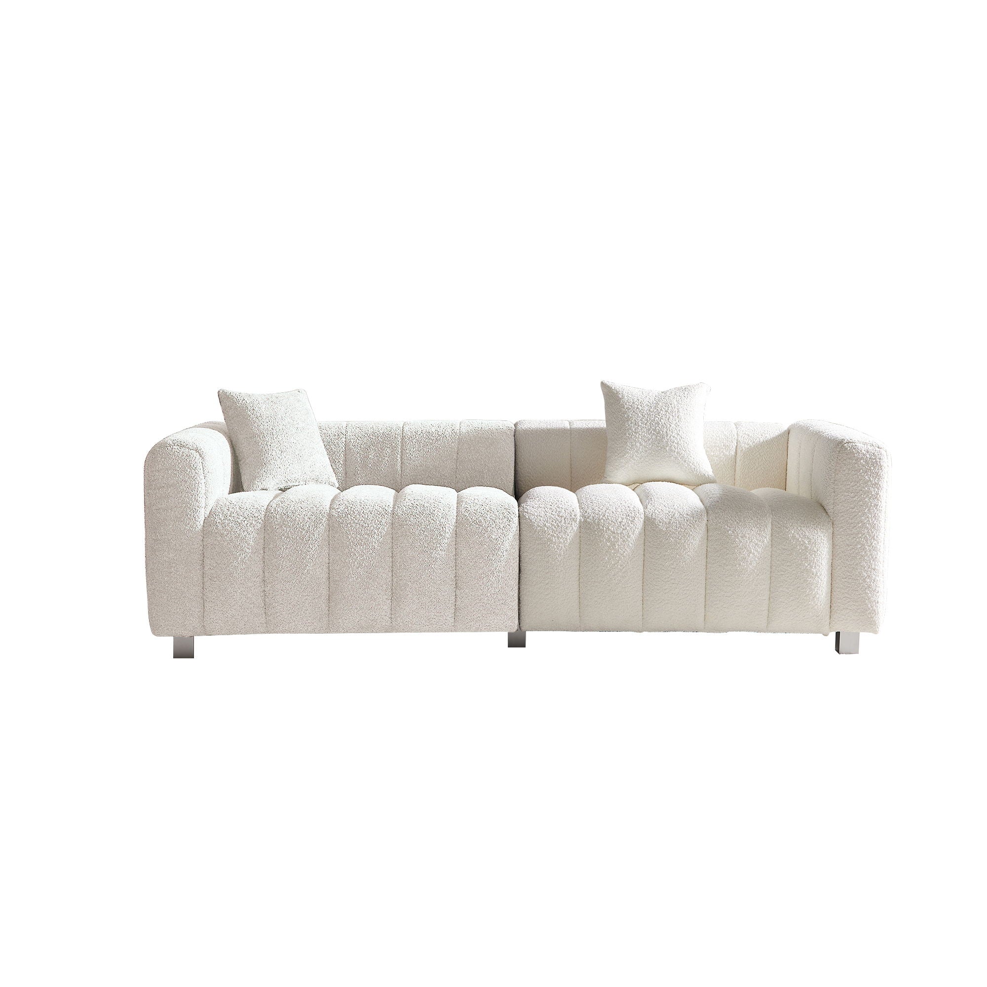 Modern 3 Seater Sofa With 2 Pillows