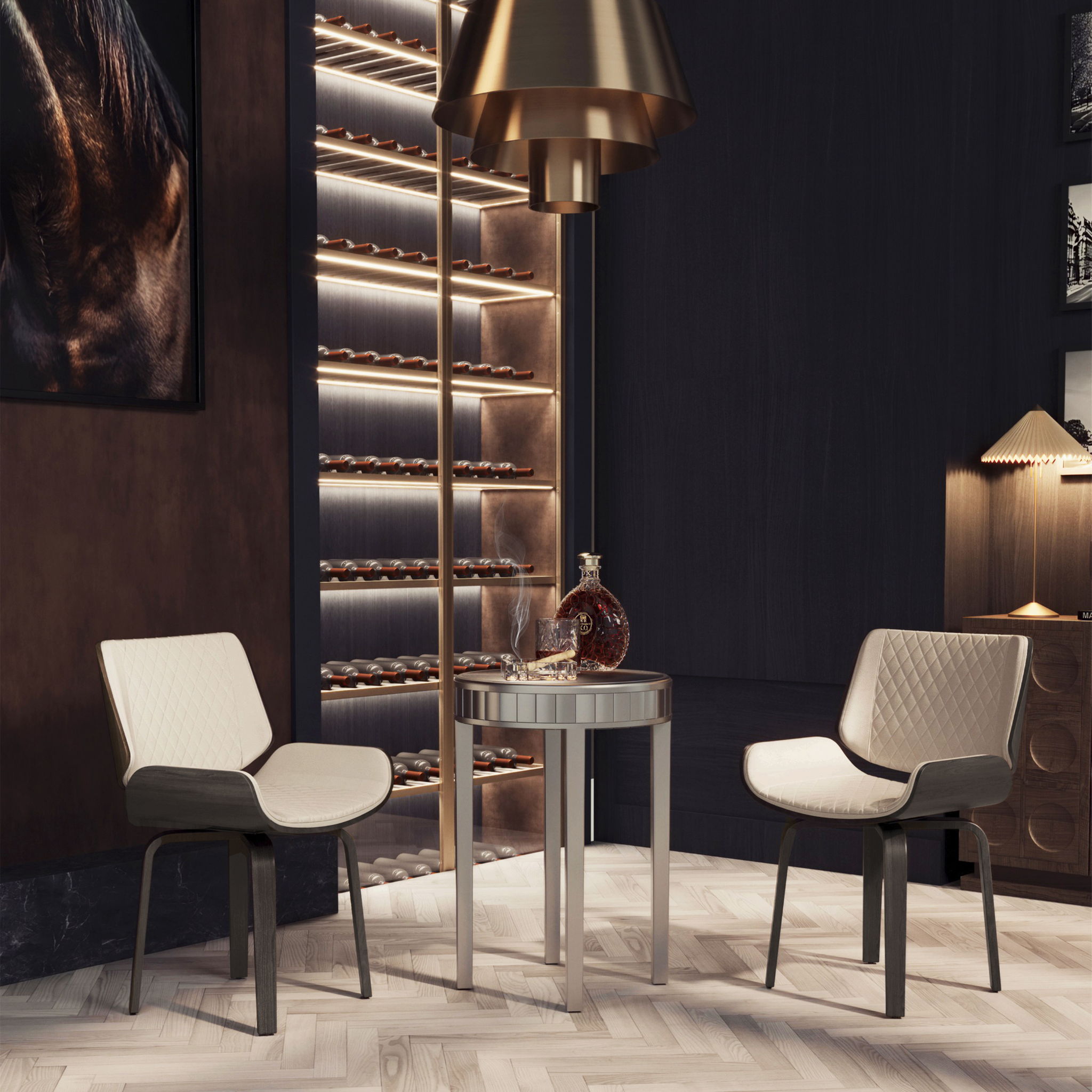 Mid Century Modern Dining Chair 360° Swivel, Ergonomic Design Upholstery, Bentwood Frame, (Set of 2) - Beige