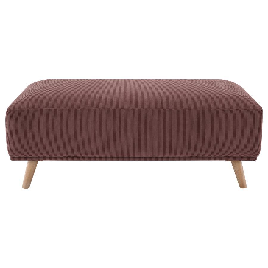 Coaster Fine Furniture Elizabeth - Corduroy Upholstered Ottoman - Wine Red | Meri Furniture